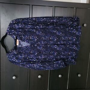 EVRI Navy Blouse 3x